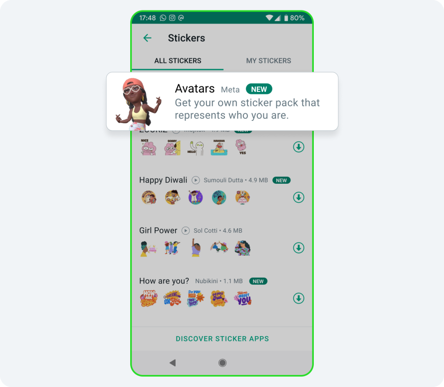 Introducing 3D Avatars to WhatsApp image