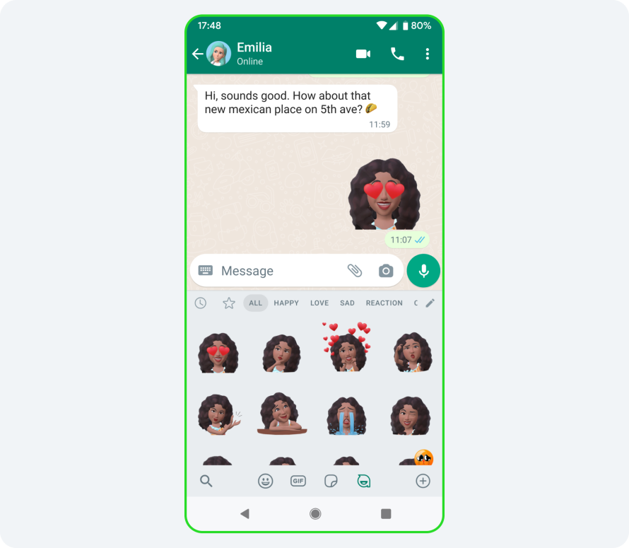 Introducing 3D Avatars to WhatsApp stickers