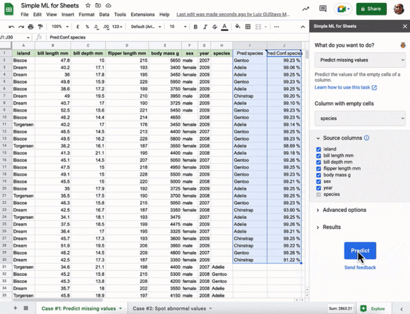 Generative AI on Google Sheets